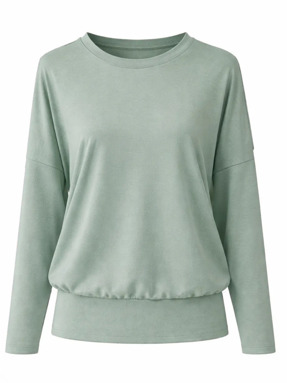 Aleeza Paris relaxed fit, dusty green long sleeve top, dusty green size Medium
